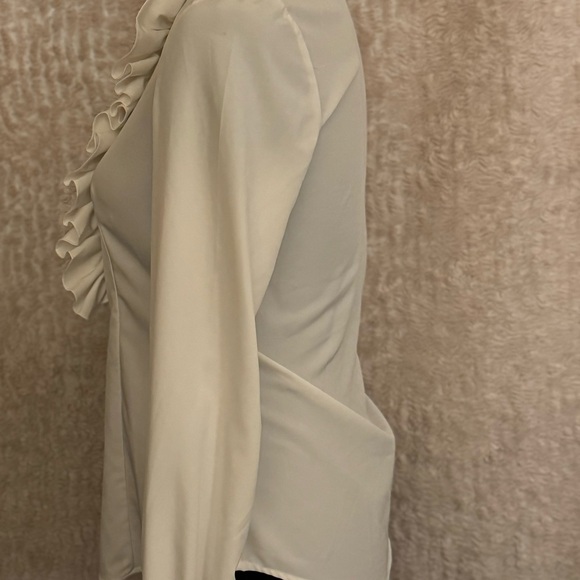 Victorian Blouse Retro Stand-Up Collar Lotus Ruffle Long Sleeve top, Runs small - Picture 5 of 7